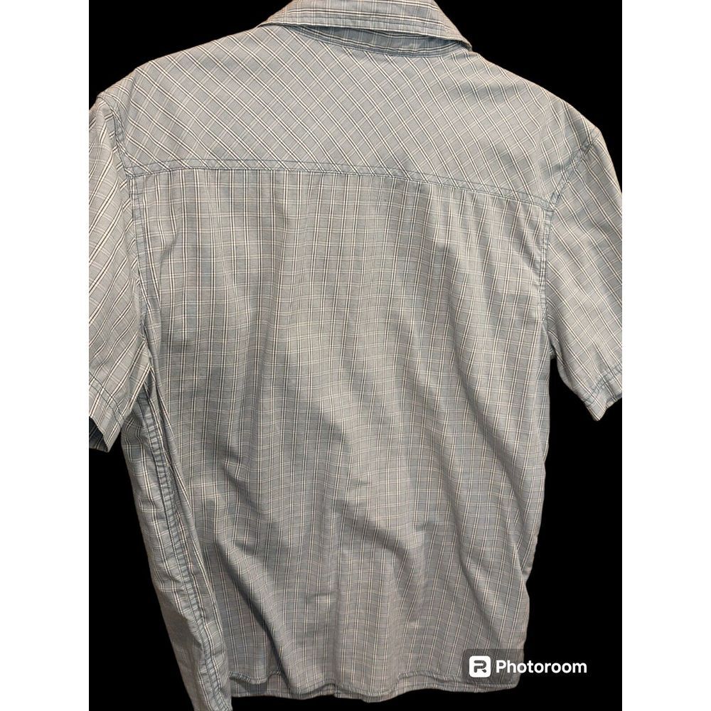 Mountain Hardwear Mens Medium Gray    short sleeve‎  button Hiking Shirt - Picture 2 of 2